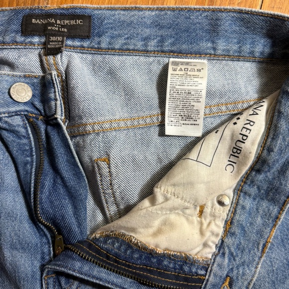 BANANA REPUBLIC WIDE-LEG HIGH-RISE JEAN MED WASH WOMENS SIZE 30 (10) - Picture 4 of 9